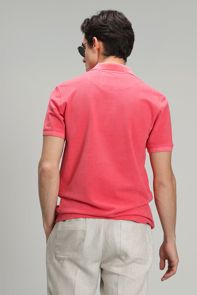 Vernon Sports Polo Neck Men's T-Shirt Coral - Thumbnail