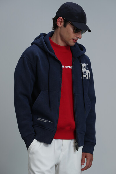 Victor Tracksuit Top Navy Blue - Thumbnail