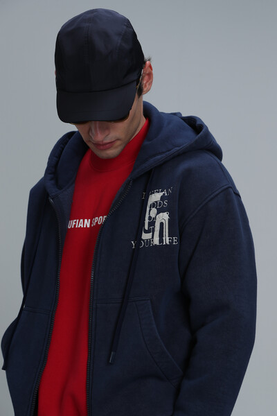 Victor Tracksuit Top Navy Blue - Thumbnail