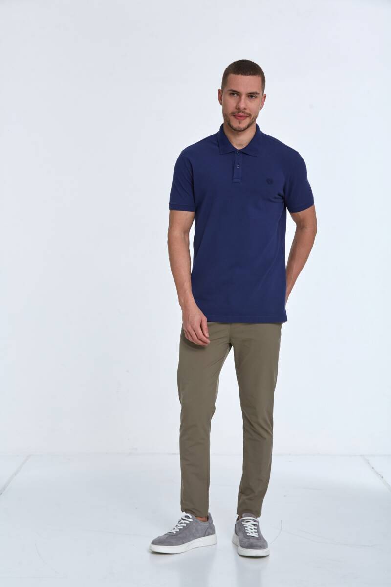 Walker Polo Men's T-Shirt Navy Blue - 3