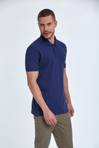 Walker Polo Men's T-Shirt Navy Blue - 1