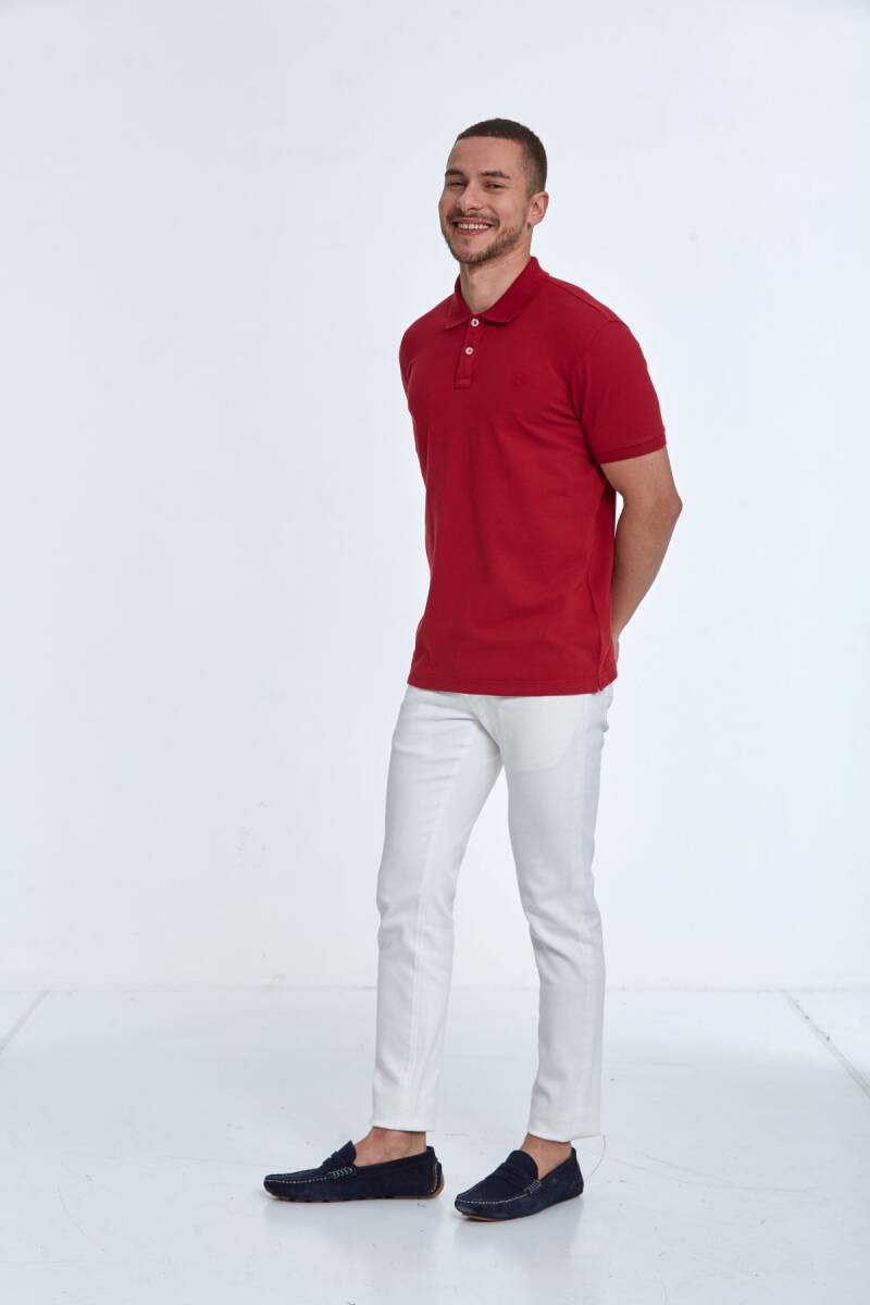 Walker Polo Men's T-Shirt Red - 3