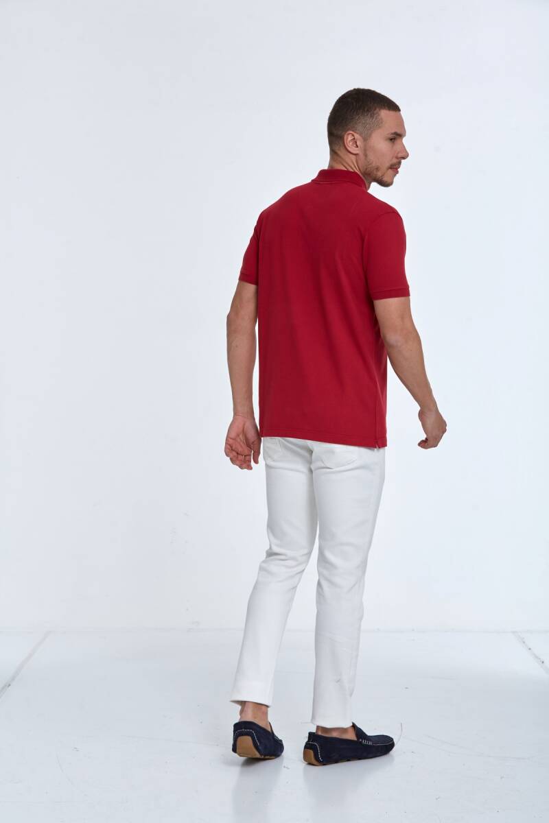 Walker Polo Men's T-Shirt Red - 5