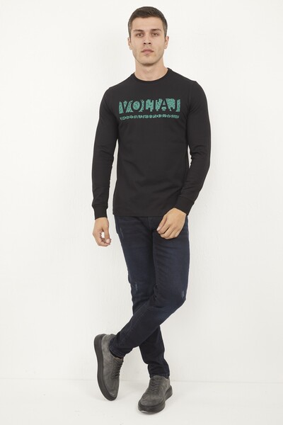 Welsh Men's Long Sleeve T-Shirt Black - 1