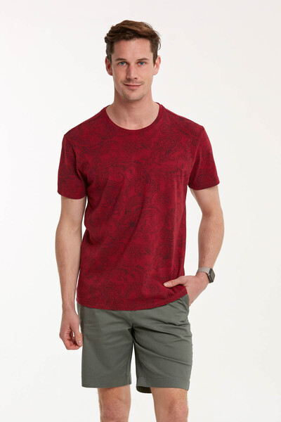 Wrap Men's T-Shirt Claret Red 